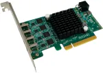 Highpoint RocketU 1244C RU1244C, USB valdiklis, PCIe 3.0 x8, 4x USB 3.2 Gen 2 10Gbit/s, ASM3142, 7.5W