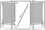 Apsaugos tinklo Comfort apatinis vamzdis Berg + spyruoklinis laikiklis, 108cm