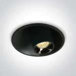 7W LED įleidžiamas reguliuojamas &scaron;viestuvas, juodas, 3000K, 11107T/B/W