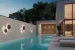 10W LED sieninis &scaron;viestuvas COMBO, baltas, 2700-3000K, IP65, 20cm, A3966070B