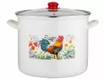 Emalia Pleszew Emaliuotas puodas "kogucik" 14l, 28cm, visoms viryklėms