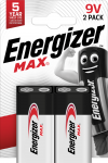Energizer - MAX 9V/6LR61 baterijos (2 vnt. pakuotė)