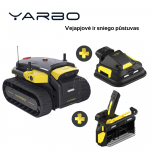 Belaidis robotas su vejapjovės ir sniego pūstuvo moduliais YARBO