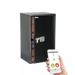 Baldinis seifas dokumentams su elektrine spyna ir prane&scaron;imais apie atidarymą YALE SMART (auk&scaron;tis 69,5 cm,plotis 43,0 cm)