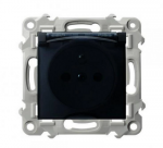 Ospel GPH-1ZZ/m/33/d SZAFIR Lizdas, atsparus purslams, su įžeminimu, IP-44, permatomas dangtelis, juodos spalvos, metalinis GPH-1ZZ/m/33/d