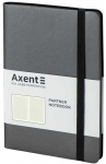 Užra&scaron;ų knyga PARTNER SOFT, Axent, A5, 96 lapai, 80gsm, langeliais, mink&scaron;tas PU vir&scaron;elis, sidabro sp.
