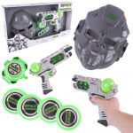 Pronice Rinkinys KOSMICZNY WOJSKOWY PISTOLET MASKA LED DŹWIĘK MIECZ ŚWIETLNY