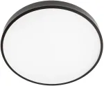 Lubinis &scaron;viestuvas 36W LED plafonas KNOB, matinės juodos sp., 3000/6500K
