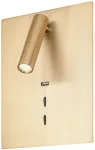 16W + 3W LED sieninis &scaron;viestuvas ZEN, bronzos sp., 3000K, &scaron;viesos kampas 120&deg;, skaitymo &scaron;viestuvėlio - 20&deg;, su USB, 01-2996