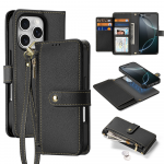 Dux Ducis Lawa Leather dėklas skirtas Apple iPhone 16 Pro - juodos spalvos