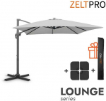 Zeltpro Lauko skėtis su padu (užvalkalas dovanų) Lounge Light Pilkas