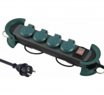 Ilgintuvas su įžeminimu ir jungikliu IP44 Electraline 4-viet./4m/3x1.5mm2 H07RN-F