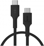 Green Cell USB-C LAIDAS / USB-C Greencell PowerFlex 30cm PD 100W juodas silikoninis
