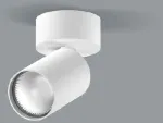 Lubinis &scaron;viestuvas 20W LED pavir&scaron;inis &scaron;viestuvas DAISY 80, baltas, 3000K, 58&deg;, DALI, matiniu dangteliu