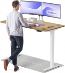 Elektrinis Reguliuojamo: Auk&scaron;čio stalas Desktronic HomePro Ąžuolo masyvas/Baltas, 160x80cm, Dvigubas motoras, USB ir USB-C įkrovimo lizdai