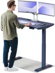 Elektrinis Reguliuojamo: Auk&scaron;čio stalas Desktronic HomeOne Mėlynas/Mėlynas, 120x60cm, Dvigubas motoras, USB ir USB-C įkrovimo lizdai