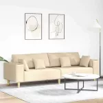 Sofa Kreminė 250 x 77 x 76 cm audinys
