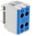 Elektro Plast 48.250 Paskirstymo blokas-&scaron;akos 2x1 polių AL/CU 2.5-50mm2 mėlynas plok&scaron;čias montavimas ir TH bėgis WLZ35/2x50/n 48.250
