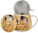 DUO Porcelianinis puodelis su sieteliu 430ml"Bučinys"