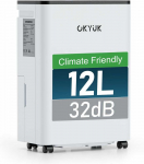 OKYUK 12 l elektrinis oro sausintuvas su higrostatu, 190 W, 2.5 l bakelis, baltas
