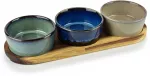 Allesken MODERN KITCHEN Deska su 3 miskami 8,5x8,5x4cm(28x9,5x1,2cm) 110ml
