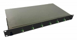 helos Fiber Optic 19" Splice Box 6 x LC/APC Duplex OS2, wykończone splicowaniem, juoda