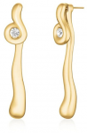 Rosefield Gold-plated 2in1 Wave earrings JELWG-J1301