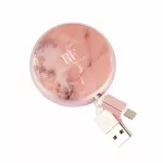 Richmond Finch Richmond&Finch kabelis zwijany USB-C/Micror&oacute;żowy marmur/pink marble CWTYPE-114
