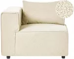 Sofa Beliani Kampinis modulis AXEBO, kreminės baltos spalvos, i&scaron; &bdquo;boucle&ldquo; audinio