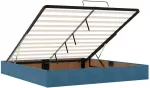 Otmana lova su matracsu ir LED Tamsi mėlyna 200 x 200 cm