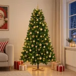 Dirbtinė kalėdinė eglutė su rutuliuku 240 cm 300 LED