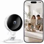 WOLFANG vidaus apsaugos kamera 1080p su Wi-Fi, naktiniu matymu ir dvipusiu garsu WS01