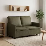 Dviejų vietų sofa Armijos Žalia 130 x 81 x 82 cm Dirbtinė zom&scaron;a