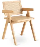 Kėdė Mebel Elite MADERA, medinė, ąžuolo spalvos, smėlio apmu&scaron;alas