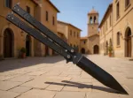 Bsh Adventure Balisong CS GO Butterfly Sharp treniruojamas drugelis peilis Kosa Skin CS2