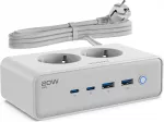 Voomy maitinimo ilgintuvas su 4 USB jungtimis, 65 W, 2 m, 2 lizdais, S20