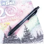 Pentel Energel X, Įtraukiamas gelinis ra&scaron;iklis, Juodas, Juodas, Permatomas, Plastikas, Guma, Guma, Skirta abiem rankoms