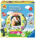 Ravensburger 3D dėlionė-rutulys &bdquo;Žirgų mylėtojams&ldquo;, 108 det., nuo 7 m.