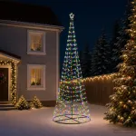 LED spiralinė Kalėdų eglutė su pagrindu EKENAS 400 cm 588 LED
