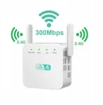 &Scaron;akotuvas Wifi signalo stiprintuvas baltas 2.4 Ghz 300 Mbps