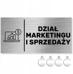 Nerūdijančio plieno lentelė ant durų/sienos Marketingo Skyrius 10x20 Aliuminis