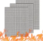 Wholefire grilio kilimėlių rinkinys, nepridegantis tinkleliu dengtas daugkartinio naudojimo bbq kepimo priedas griliui, orkaitei, maisto gaminimui, 40 x 33 cm