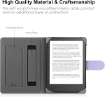 Hoyixi universalus dėklas 6.8 colių, 7 colių el. knygų skaityklėms, suderinamas su Kindle Paperwhite 2024-2019/kobo Clara Hd/kobo Clara 2e odinis stovas apsauginis dėklas 6-6.8 colių Pocketbook/tolino/sony
