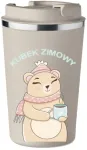 Terminis puodelis Premium su spauda Puodelis Zimowy žavus me&scaron;kiukas 350 ml Kt_076