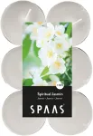 Spaas 12 maxi žvakutės &plusmn; 10 valandų Spiritual Jasmine 0392103.577 baltos D 58 mm x H 24 mm
