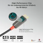 Feintech 8k Hdmi Optinis Laidas 12m, 4k 120hz, 48gbps, Earc, Vrr, Hdr