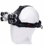 Priekinis žibintas T6 Led įkraunamas 5 diodų žibintas Kd1247