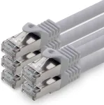 1Attackde Cat7 tinklo kabelis 3m, S/ftp, 10gbps, 600mhz, pilkas