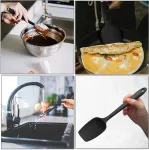 Voarge kar&scaron;čiui atspari silikoninė &scaron;auk&scaron;to mentelė, ergonomi&scaron;kas vientisas dizainas, skirta maisto gaminimui, kepimui ir mai&scaron;ymui, galima plauti indaplovėje ir lengvai valoma (juoda)