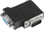Vga 90 laipsnių kampinis adapteris (db15 M/f) tiesiam prijungimui